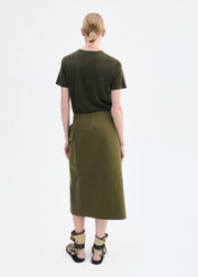 Relaxed Tee in Fine Cashmere - Olive - CO Collections